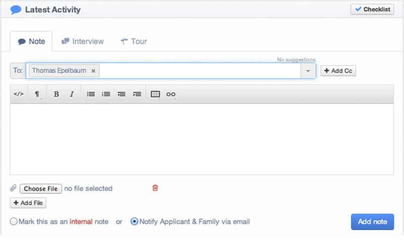 Direct Email Messaging to Applicants