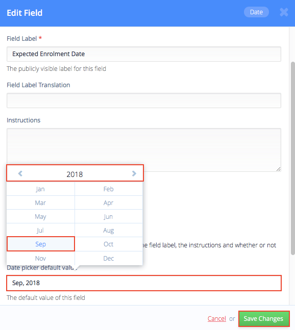 Feature Friday: Set Default Value for Date Picker